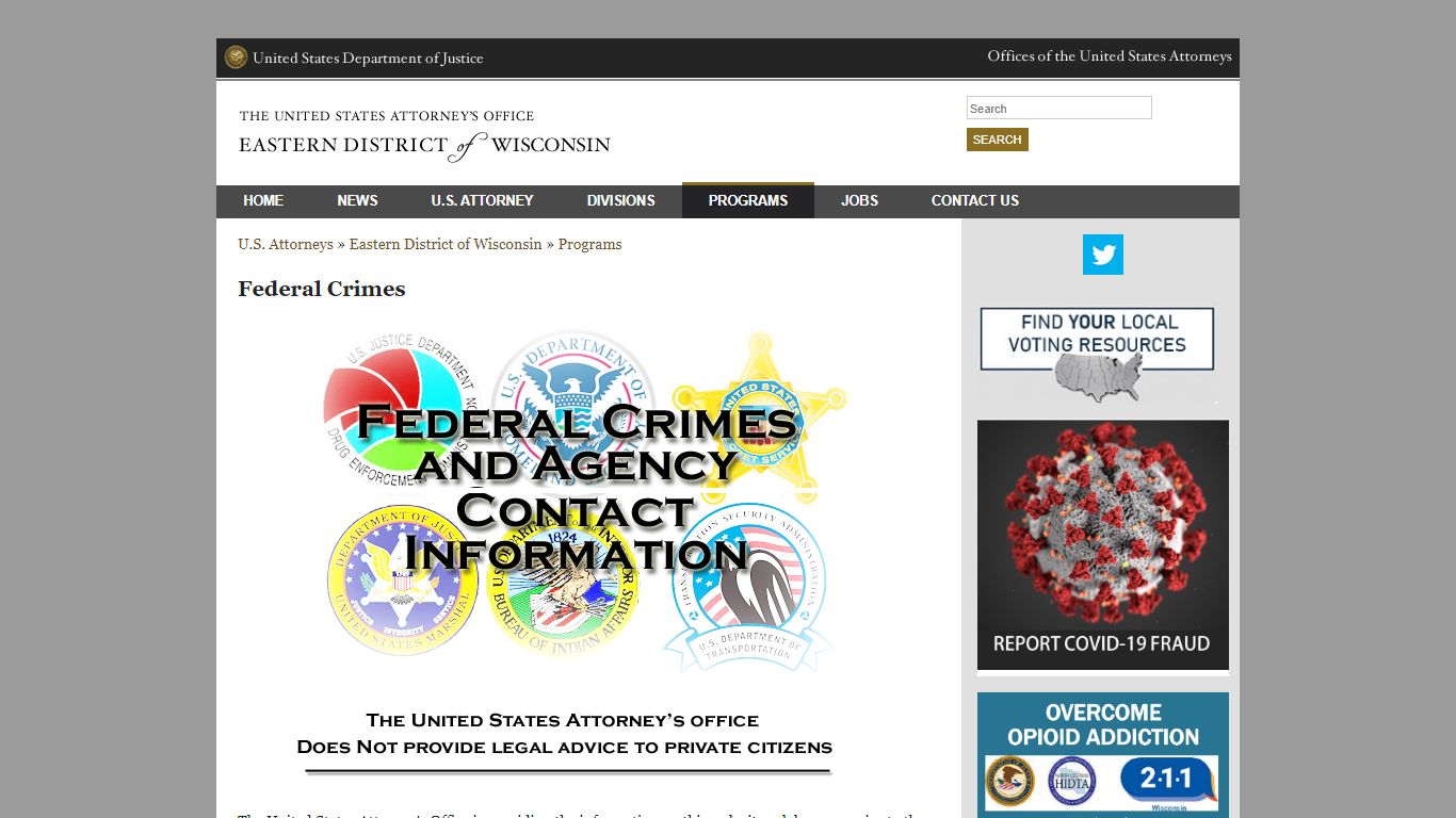 Federal Crimes - United States Department of Justice